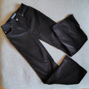Peruvian Connection Velvet Velour Pants Boot Cut Women Sz 2 Black Stretch Witchy